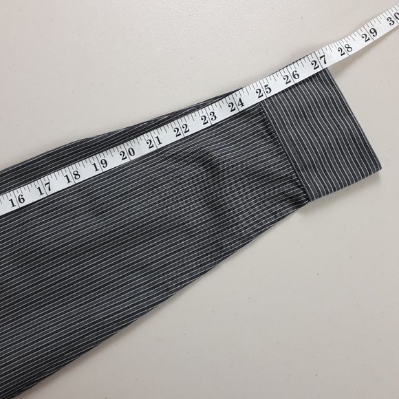 Perry Ellis Grey Striped Casual Dress Shirt - Picture 11 of 16